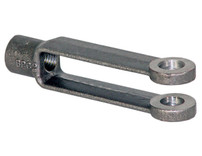 B27086A38ZY - Adjustable Yoke End 3/8-24 NF Thread And 1/2 Inch Diameter Thru-Hole Zinc Plate