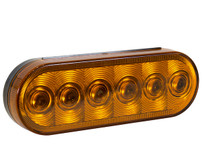 5626206 - Amber 6 Inch Oval Stop/Turn/Tail Light With 6 LEDs