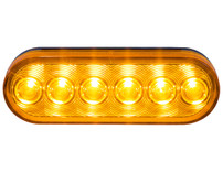 5626206 - Amber 6 Inch Oval Stop/Turn/Tail Light With 6 LEDs