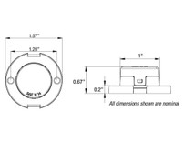 8892400 - Amber Surface/Recess Mount Round LED Strobe Light