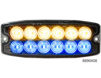 8890408 - Amber/Blue Dual Row Ultra Thin 5 Inch LED Strobe Light