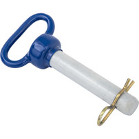 66127 - Blue Poly-Coated Handle on Steel Hitch Pin - 1 x 4-1/2 Inch Usable Length