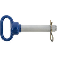 66127 - Blue Poly-Coated Handle on Steel Hitch Pin - 1 x 4-1/2 Inch Usable Length