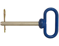 66101 - Blue Poly-Coated Handle on Steel Hitch Pin - 1/2 x 4 Inch Usable Length