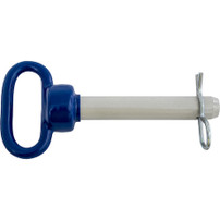 66122 - Blue Poly-Coated Handle on Steel Hitch Pin - 7/8 x 4-1/2 Inch Usable Length