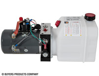 PU319A - Buyers 3-Way DC Power Unit-Electric Controls Horizontal 0.75 Gallon Poly Reservoir