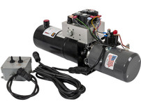 PU3593LRA - Buyers 4-Way/3-Way DC Power Unit-Electric Controls Horizontal 0.75 gallon Reservoir