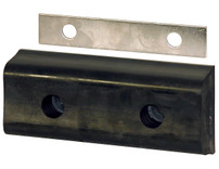 441466 - Extruded Rubber Rectangular Bumper with 2 Holes- 4-3/4 x 2-3/4 x 10 Inch Long