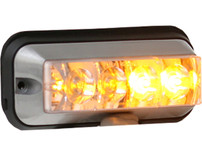 8891104 - Raised 5 Inch Amber LED Strobe Light with 19 Flash Patterns