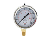 HPGS160 - Silicone Filled Pressure Gauge - Stem Mount 0-160 PSI