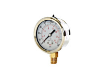 HPGS200 - Silicone Filled Pressure Gauge - Stem Mount 0-200 PSI