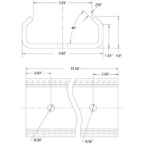 1903040 - 72 In. Steel Sliding Winch Track