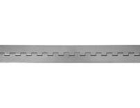 SS16 - Stainless Continuous Hinge .075 x 72 Inch Long with 1/4 Pin and 2.5 Open Width