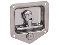 L8825 - Stainless Double Point T-Handle Latch with Mounting Holes and Rods