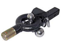 1802279 - Tri-Ball Hitch Solid Shank With Pintle Hook And Chrome Balls