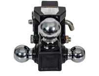 1802280 - Tri-Ball Hitch with Pintle Hook and Chrome Towing Balls - 2-1/2 Inch Receiver