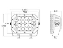 1492195 - Ultra Bright 8 Inch Wide Combination Spot/Flood LED Light