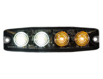8892242 - Ultra Thin 4.5 Inch Amber/Clear LED Strobe Light