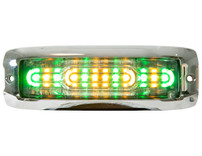 8890310 - Ultra Thin Wide Angle 5 Inch Amber/Green LED Strobe Light