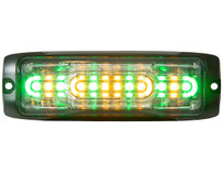 8890310 - Ultra Thin Wide Angle 5 Inch Amber/Green LED Strobe Light