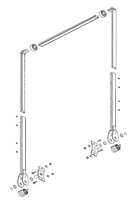 "ARMS ONLY" 4 SPRING POLISHED ALUMINUM for 8'-23' Dump Truck Tarp Kit