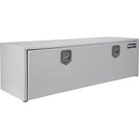 1702215 - 18x18x60 Inch White Steel Underbody Truck Box with 2 Paddle Latches