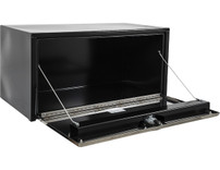 1702725 - 18x18x72 Inch Black Steel Truck Box With 2 Stainless Steel Doors