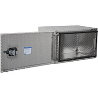 1705203 - 18x18x30 Inch Diamond Tread Aluminum Underbody Truck Box - Single Barn Door, Compression Latch