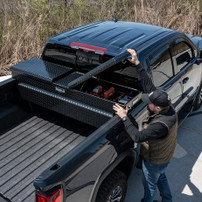 1720420 - 18x27x71 Inch Black Diamond Tread Aluminum Gull Wing Truck Box