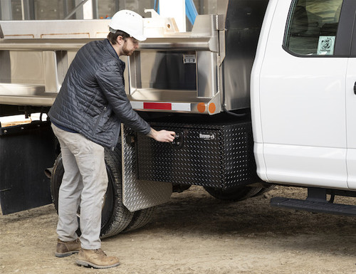 1725153 - 14x12x30 Inch Black Diamond Tread Aluminum Underbody Truck Box 1725153 - 14x12x30 Inch Black Diamond Tread Aluminum Underbody Truck Box