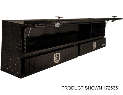 1725651 - 88 Inch Black Diamond Tread Aluminum Contractor Truck Box With Drawer