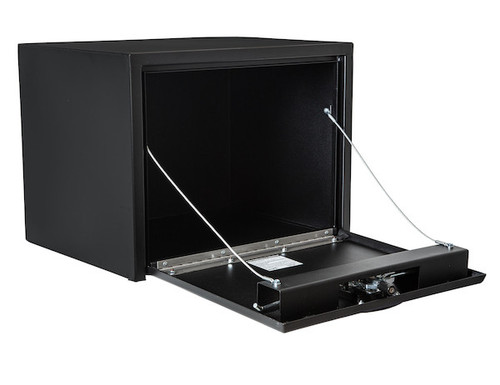 1734500 - 24x24x24 Inch Textured Matte Black Steel Underbody Truck Box with 3-Point Latch