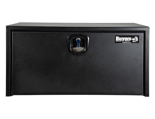 1734500 - 24x24x24 Inch Textured Matte Black Steel Underbody Truck Box with 3-Point Latch