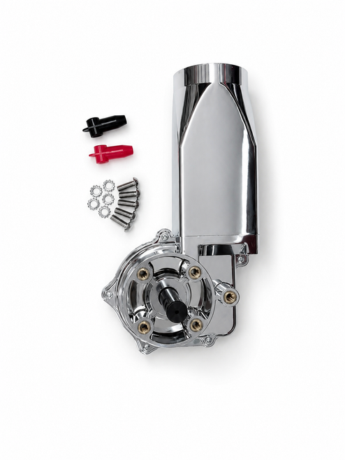 900W/60:1 - Universal Replacement Chrome-Plated Casing Dump Truck Trailer Tarp Motor