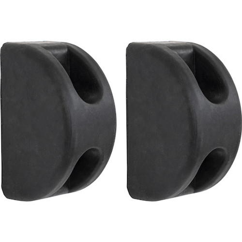 B5800 - D-Shaped Molded Rubber Bumper - 3 x 3-1/2 x 6 Inch Tall - Set Of 2