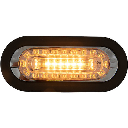 5626226 - 6 Inch Combination LED Amber Marker Light with Amber/Clear Strobe Light
