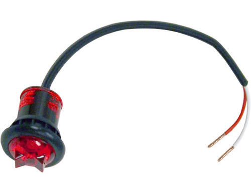 5627512 - .75 Inch Round Marker Clearance Lights - 1 LED Red With Stripped Leads
