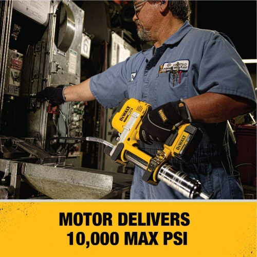 DEWALT 20V MAX Grease Gun, Cordless, 42” Long Hose, 10,000 PSI, Variable Speed Triggers, Bare Tool Only (DCGG571B)