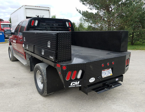 1725641 - 21x13x72 Inch Gloss Black Diamond Tread Aluminum Pick-Up Truck Contractor With Lower Drawers Topsider Tool Box