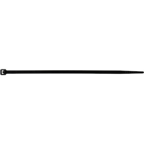 BTN011WR - 0.180 x 11 Inch Black Weather Resistant Zip Ties 50 Pound, 500 Pieces