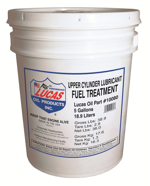 Lucas Oil 10080 Upper Cylinder Lube/Fuel Treatment, 5 Gal Pail
