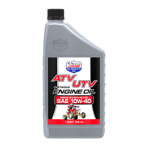 Lucas Oil 10720 Semi-Synthetic SAE 10W-40 ATV/UTV Engine Oil, 1 Quart Lucas Oil 10720 Semi-Synthetic SAE 10W-40 ATV/UTV Engine Oil, 1 Quart