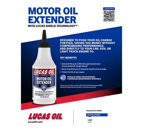 Lucas Oil 11097 Motor Oil Extender, 12 oz