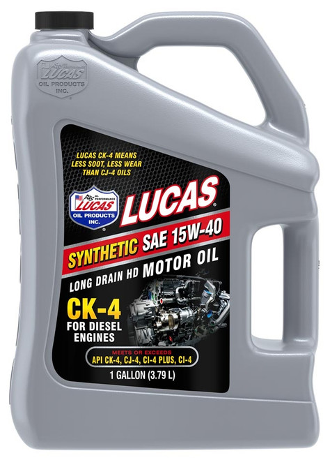 Lucas Oil 11247 Synthetic SAE 15W-40 HDMO API CK-4, 1 Gallon
