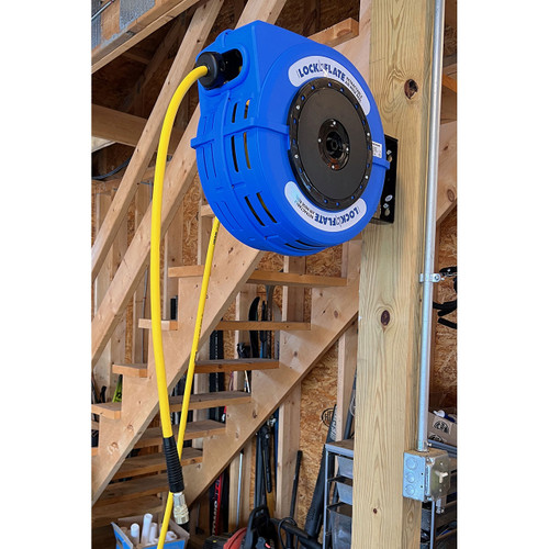 LockNFlate Retractable Air Hose Reel - 50' x 3/8"