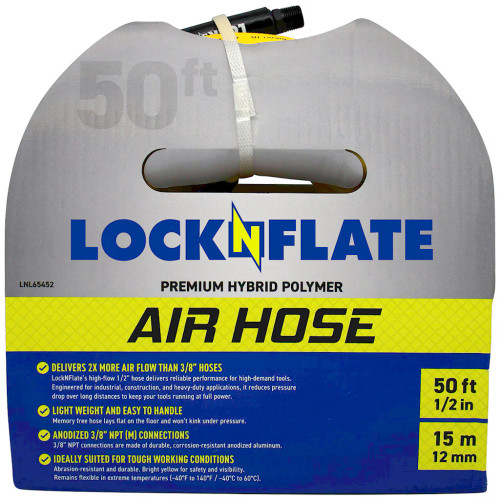 LockNFlate 1/2" Air Hose, 300PSI, 50 ft