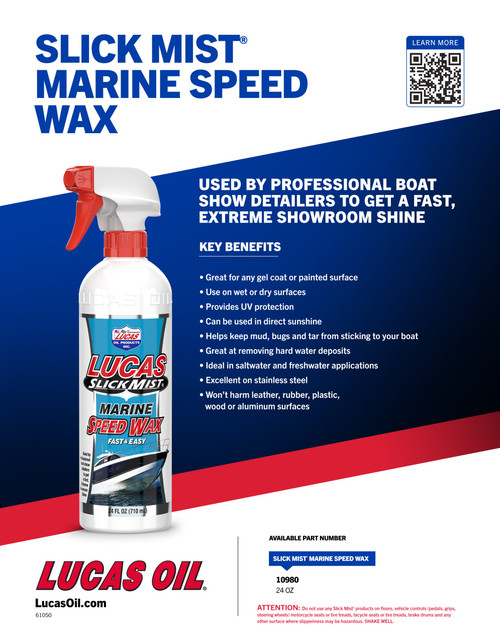 Lucas Oil 10980 Slick Mist Marine Speed Wax, 24 oz
