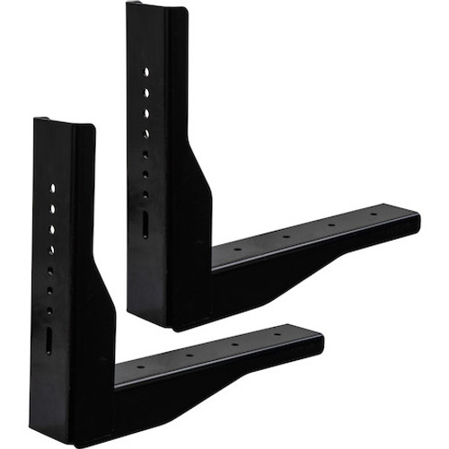 1701018 - Pro Series Gloss Black Structural Steel Mounting Brackets, For Use With 18x18 Underbody Truck Boxes