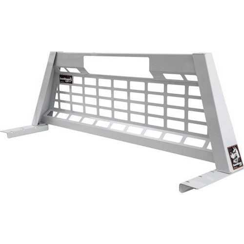 851405 - 23.00-inch Tall Gloss White Heavy-Duty Steel GuardDogg Pickup Truck Headache Rack Bundle with Mounting Brackets