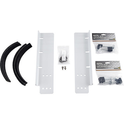 851405 - 23.00-inch Tall Gloss White Heavy-Duty Steel GuardDogg Pickup Truck Headache Rack Bundle with Mounting Brackets